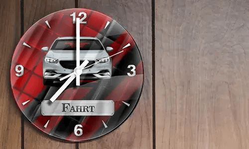 wanduhr mit foto auf dem Holz Wand wanduhr mit eigenem bild