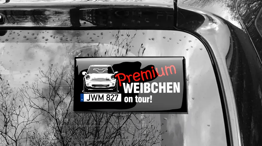 Sticker car phrases